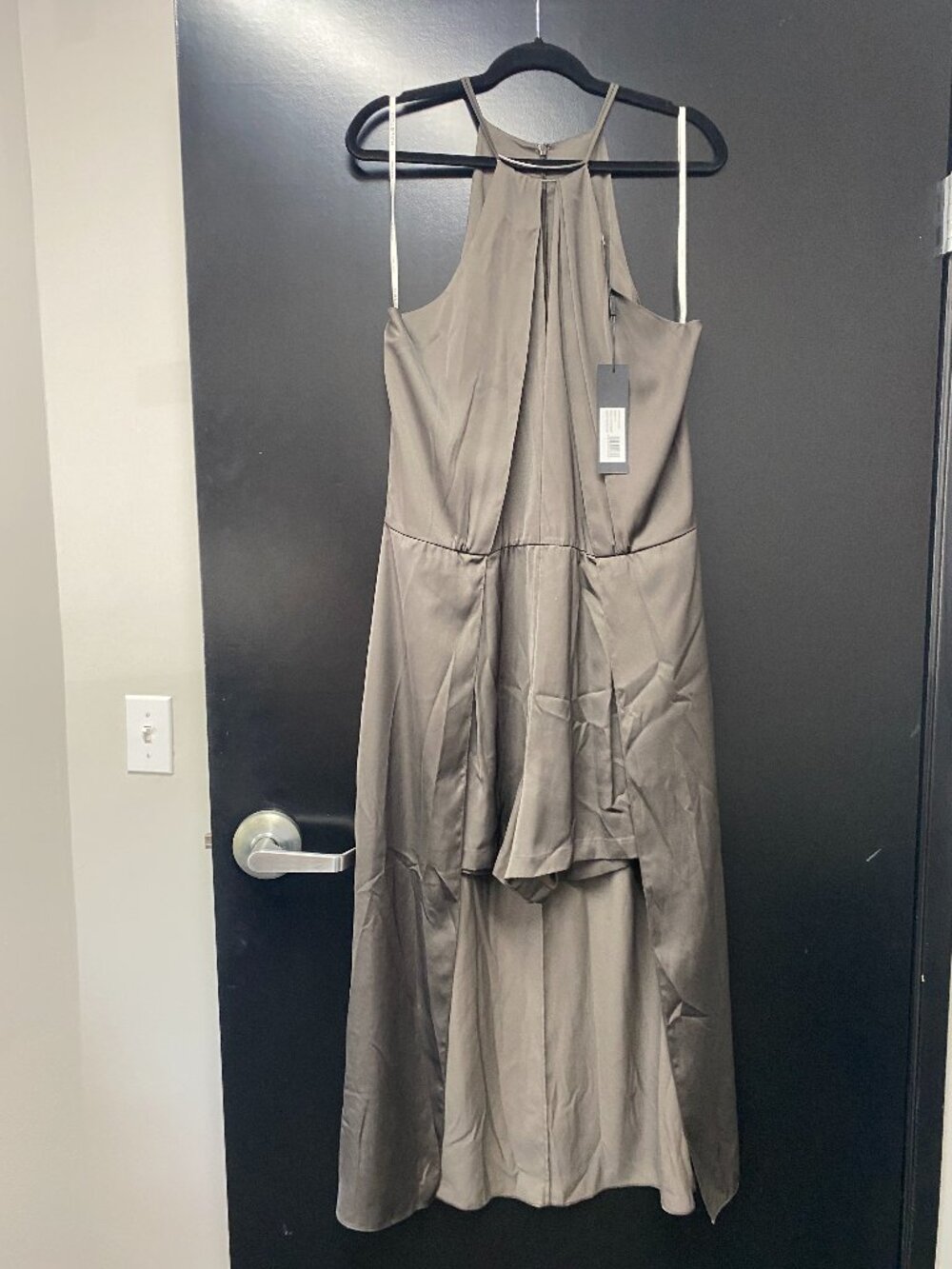 Halston Heritage Halter Dress  “Thunder" color Size 14